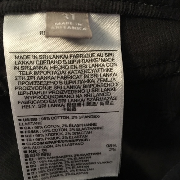 Gray cropped cord pant zipper at bottom - Picture 7 of 8